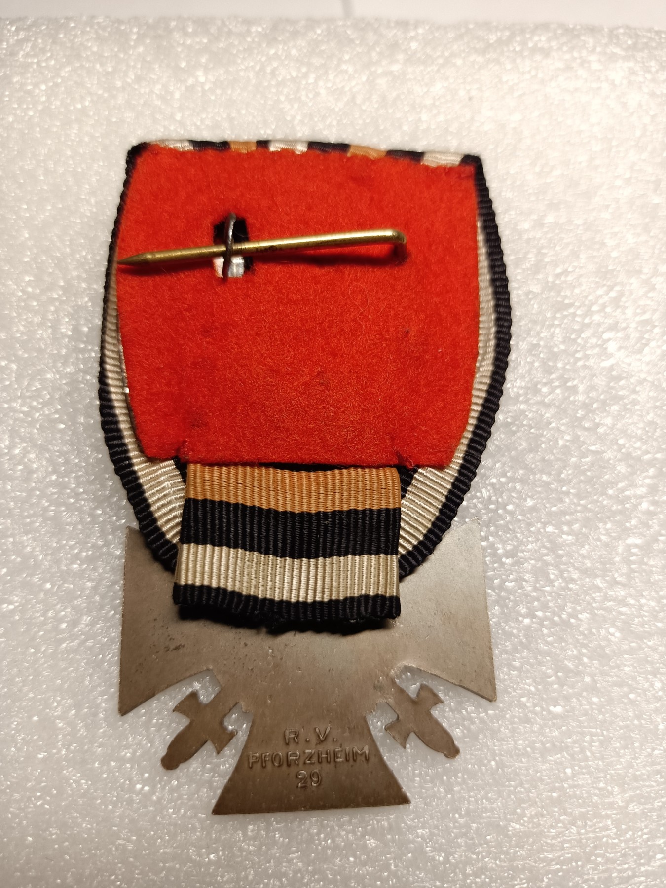 阿娜斯塔西亚军事题材拍卖第五期 魏玛军人版兴登堡奖章礼服挂版背后带厂标