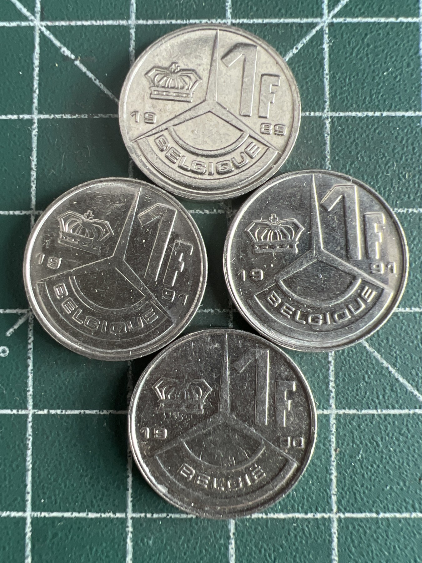 第537期  硬币专场 （无押金，捡漏，全场50包邮，偏远地区除外，接收代拍业务） 比利时1F 四枚