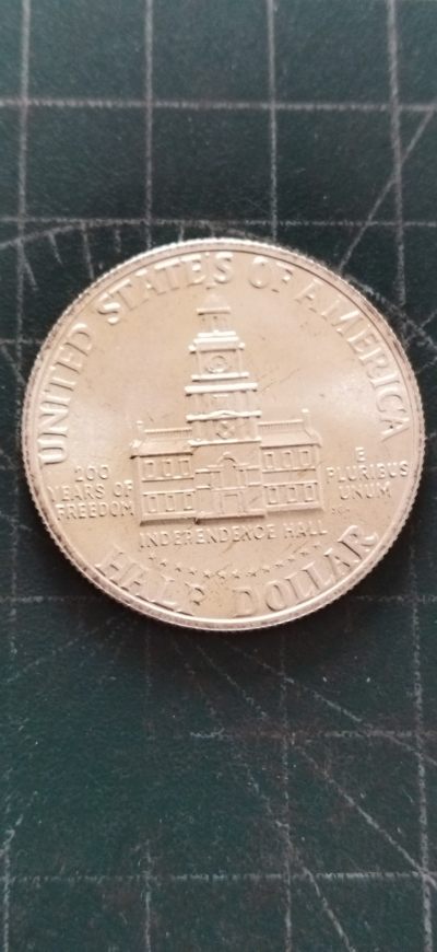 外国硬币初藏散币银币第23场 - 美国半圆1976年建国200周年纪念银币。未用