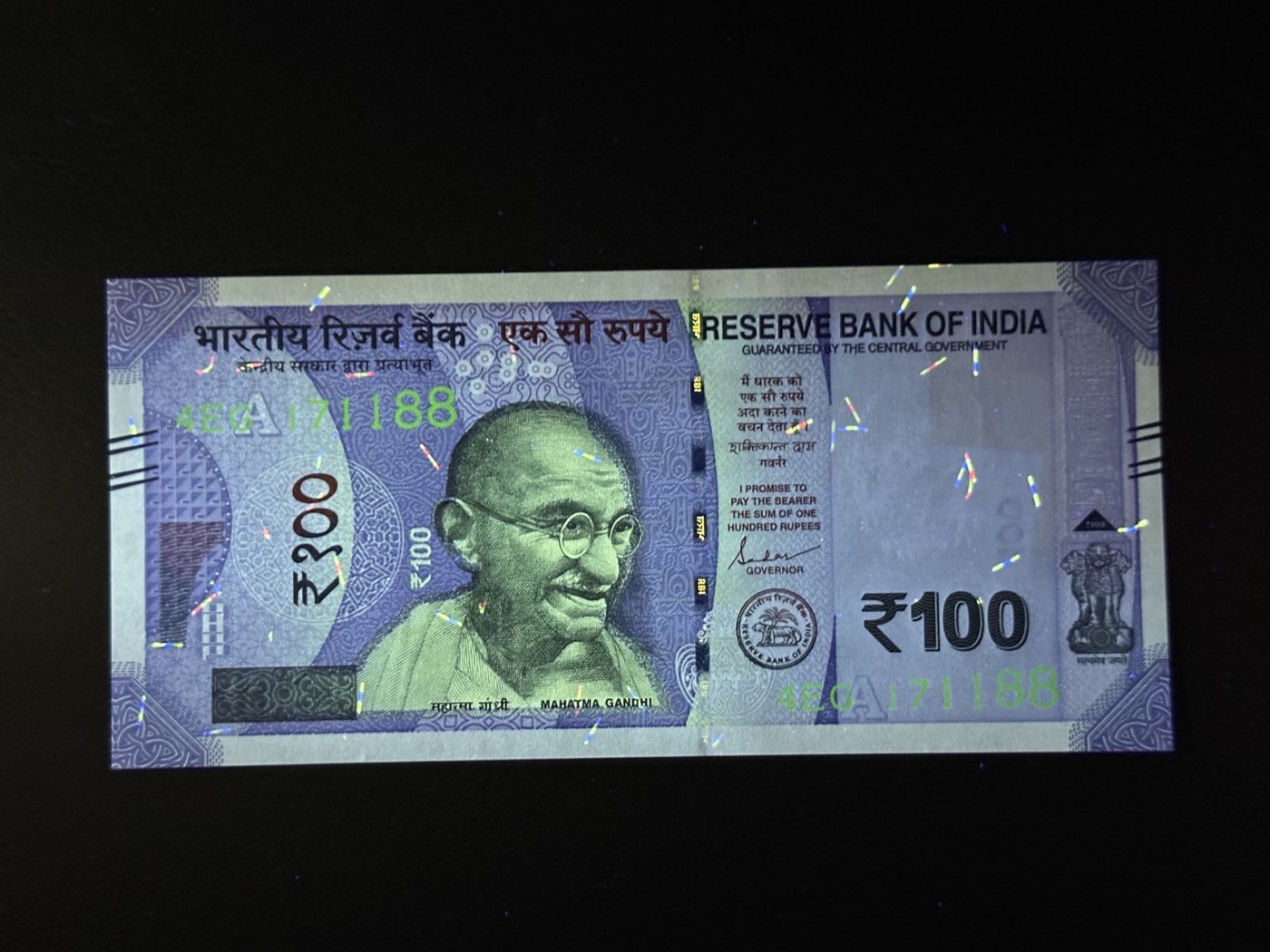 第三十六场！（本期有pmg记录仅两枚的顶级高货） 印度最新版100卢比，品相unc，双尾88！