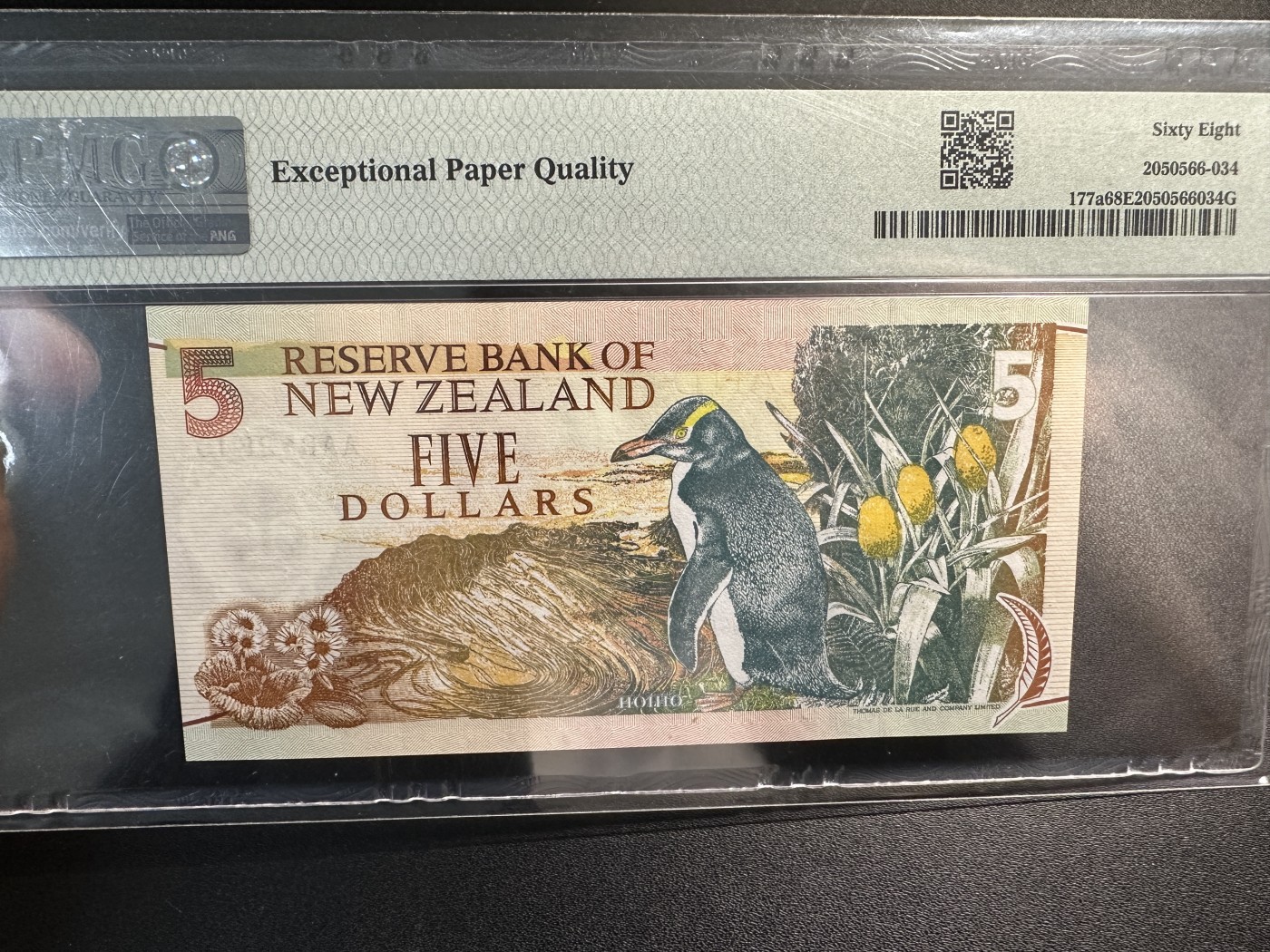 《外钞收藏家》第三百五十八期（连拍第三场） 1992-97年新西兰5元 AA冠 PMG68