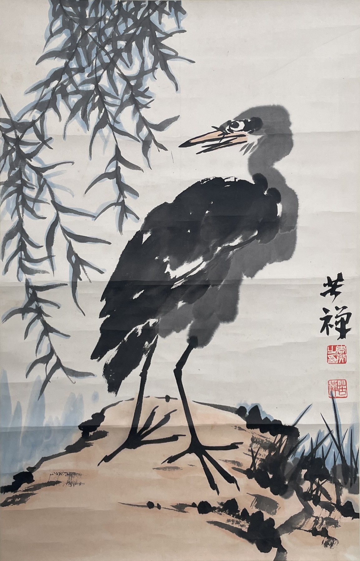 舒云轩知微见著文物局报备专场 李苦禅《鹰》尺幅：68*44