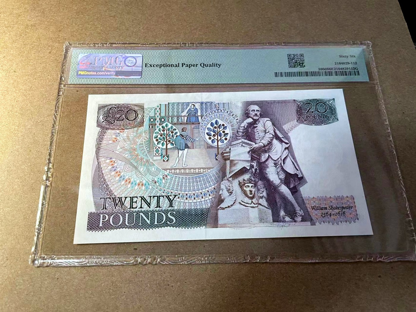 【Blue Auction】✨世界纸币精拍第438期【精】 【无47】英国 D序列1984-88年20镑 PMG66EPQ 