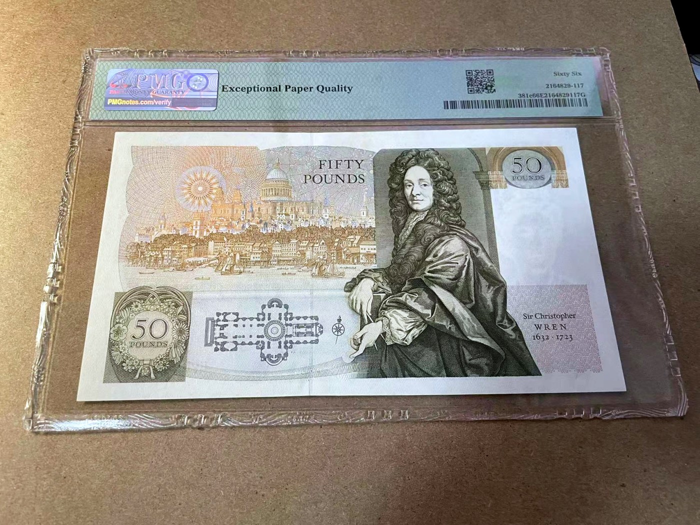 【Blue Auction】✨世界纸币精拍第438期【精】 【c版无47】英国 D序列1991-93年50镑 PMG66EPQ 