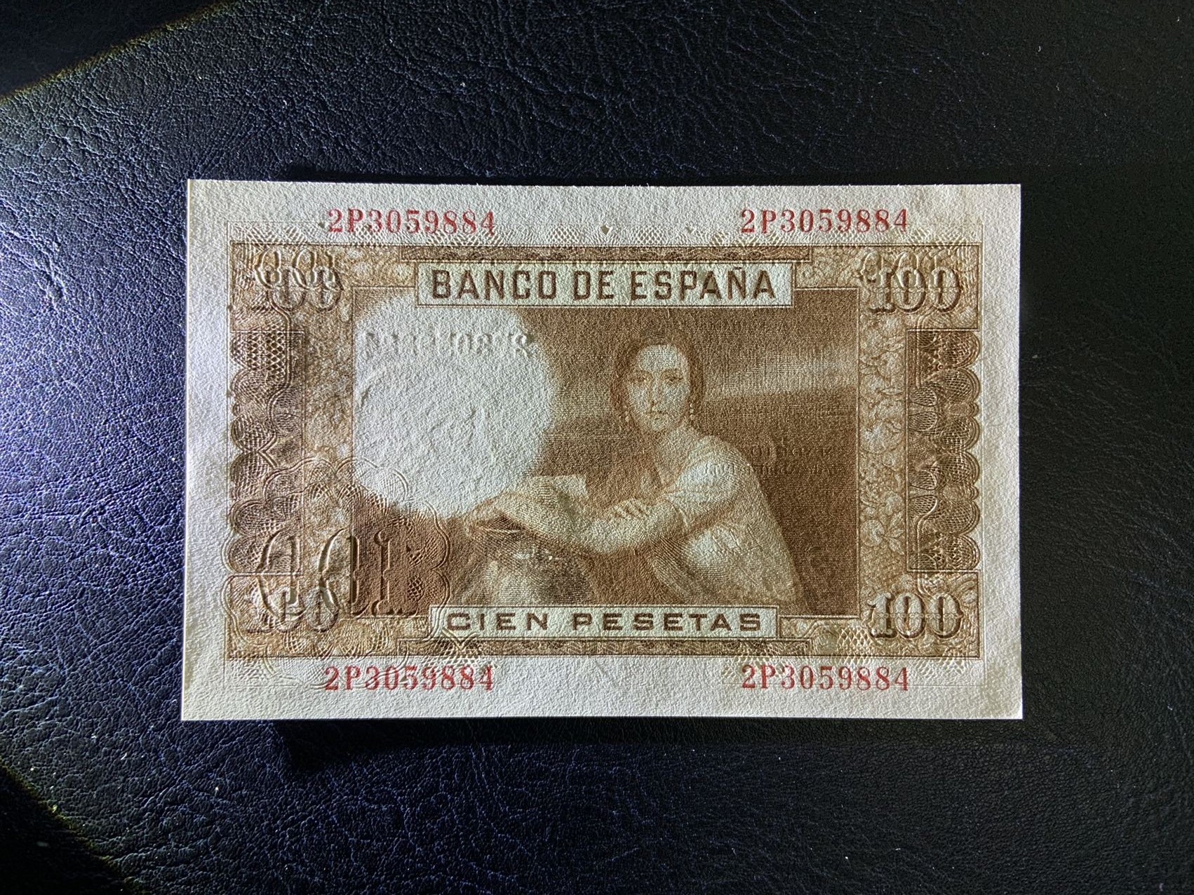 收藏联盟Quantum Auction 第327期拍卖  西班牙1953年100比塞塔 品相全新UNC 