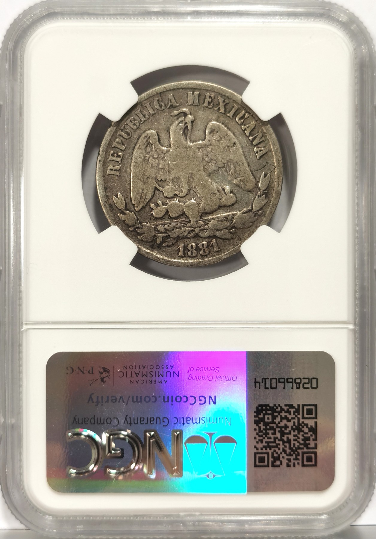 博洋堂世界钱币拍卖第140期（全场包邮） NGC VF 墨西哥1881年ZS S版天平50分银币，少见天平鹰洋半圆