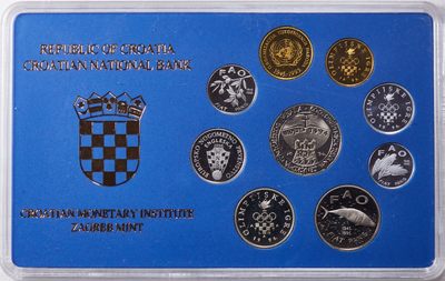 S&S Numismatic世界钱币-拍卖 第112期  - 克罗地亚1994-1996年9枚纪念币套币官方卡币