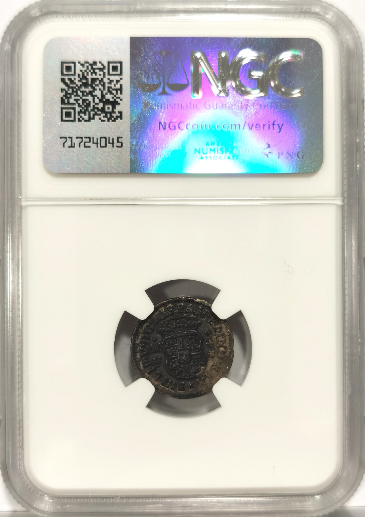 博洋堂世界钱币拍卖第066期（全场包邮） NGC XF 西属墨西哥1738年MO MF地球双柱1/2R，早期年份，细节不错