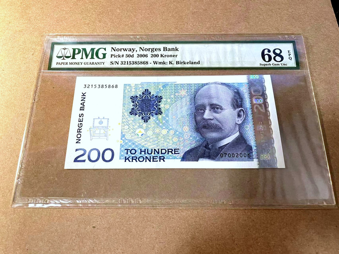 【Blue Auction】✨世界纸币精拍第438期【精】 【无47】挪威 2006年200克朗 PMG68EPQ 超高分