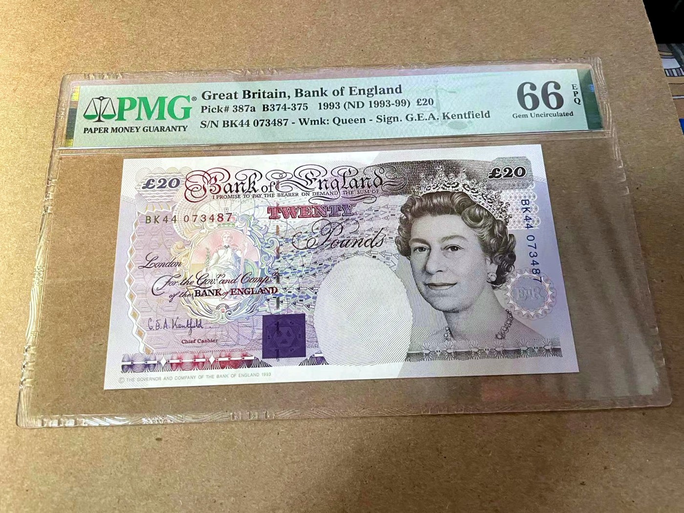 【Blue Auction】✨世界纸币精拍第438期【精】 英国 1993-99年20镑 PMG66EPQ 