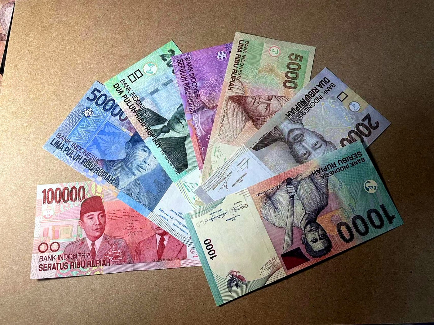 【Blue Auction】✨世界纸币精拍第438期【精】 【一组7张】印尼 1000-10万卢比 全新UNC