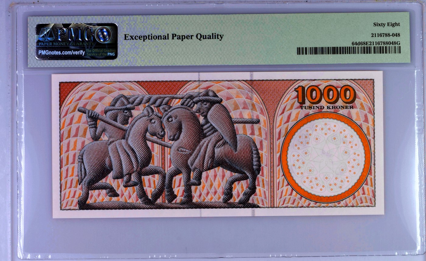 【Blue Auction】✨世界纸币精拍第438期【精】 丹麦 2006年1000克朗 浮雕版 PMG68EPQ 超高分