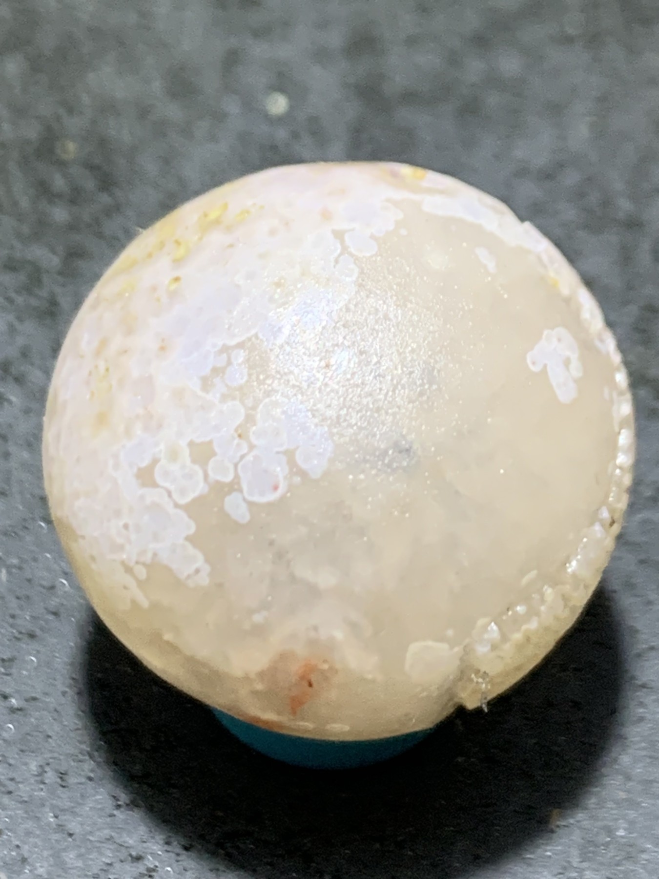 精美亚光冰飘原皮战国红玛瑙手工雕刻雪羽珠一颗！