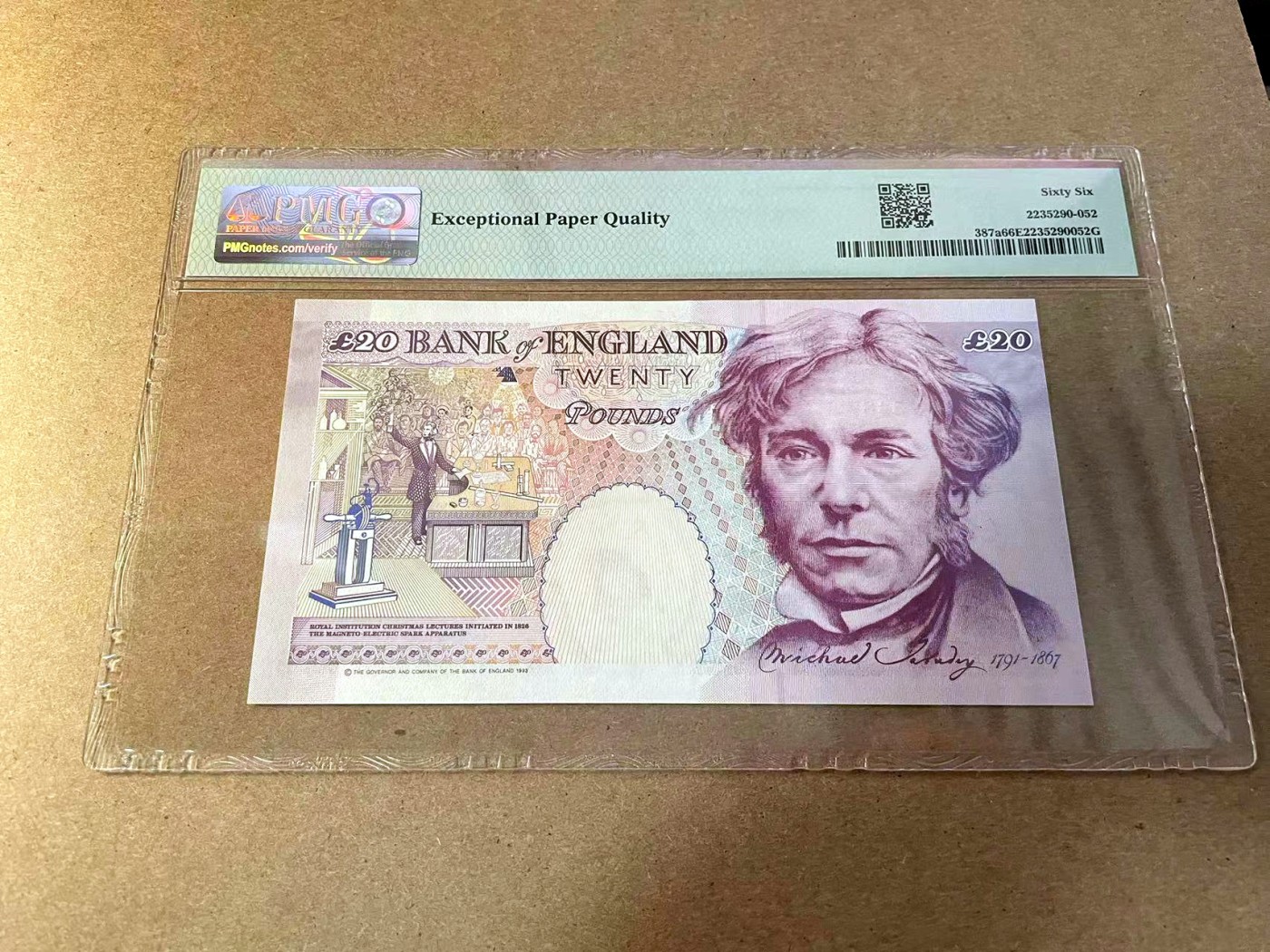 【Blue Auction】✨世界纸币精拍第438期【精】 英国 1993-99年20镑 PMG66EPQ 