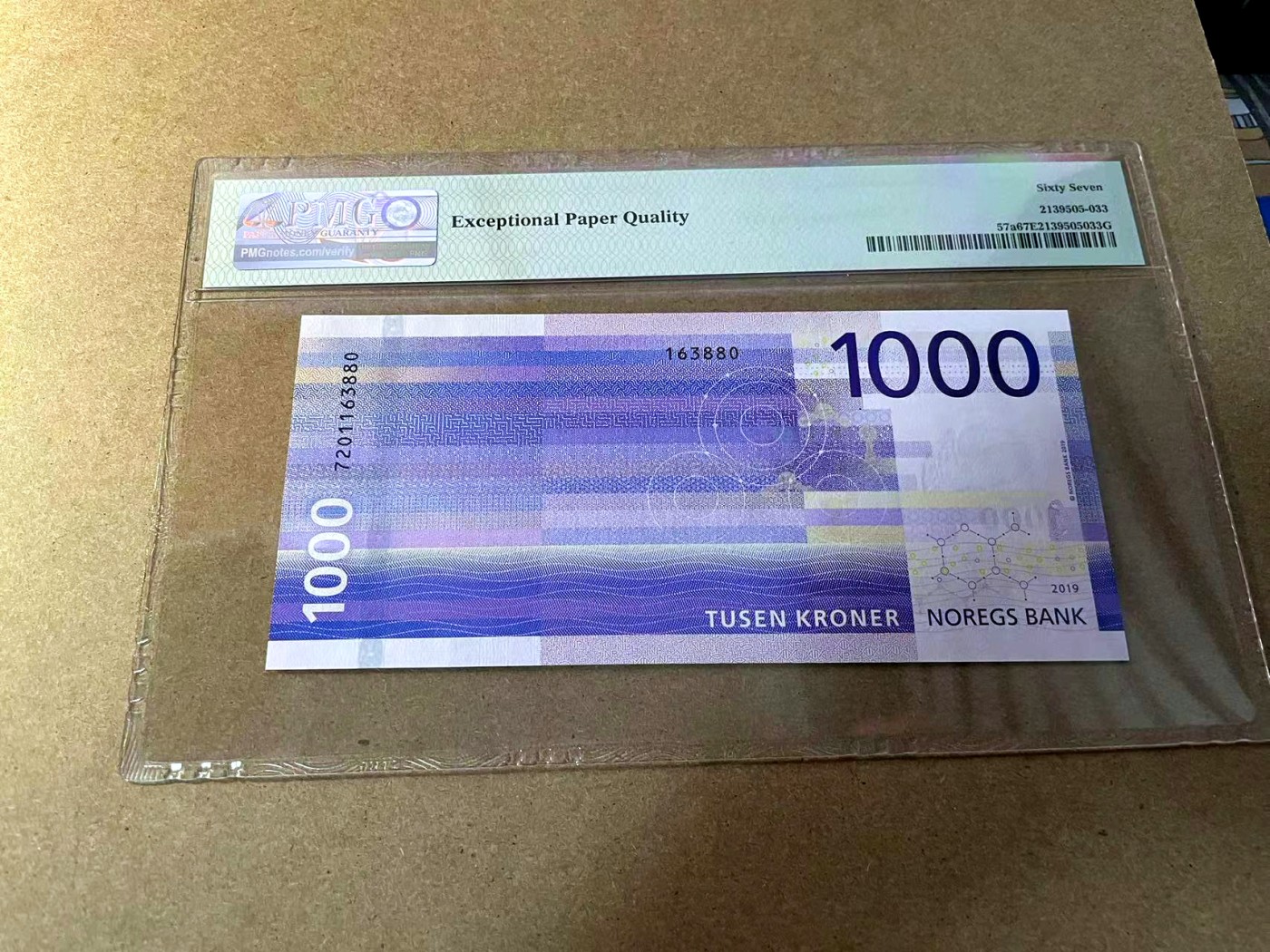 【Blue Auction】✨世界纸币精拍第438期【精】 挪威 2019年1000克朗 PMG67EPQ 高分