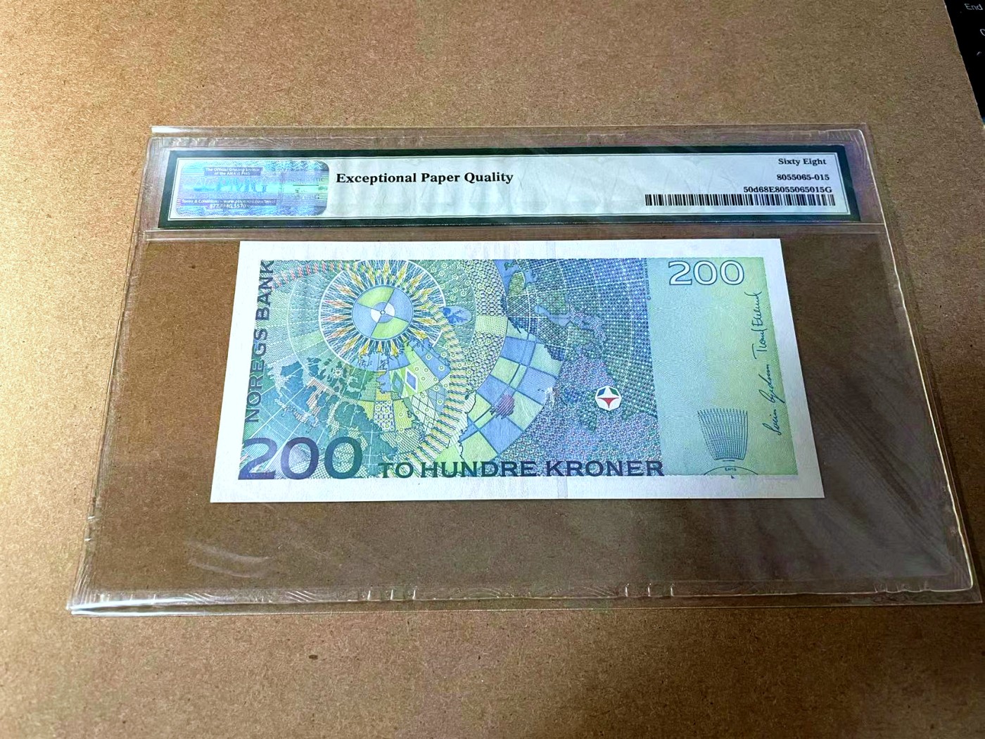 【Blue Auction】✨世界纸币精拍第438期【精】 【无47】挪威 2006年200克朗 PMG68EPQ 超高分