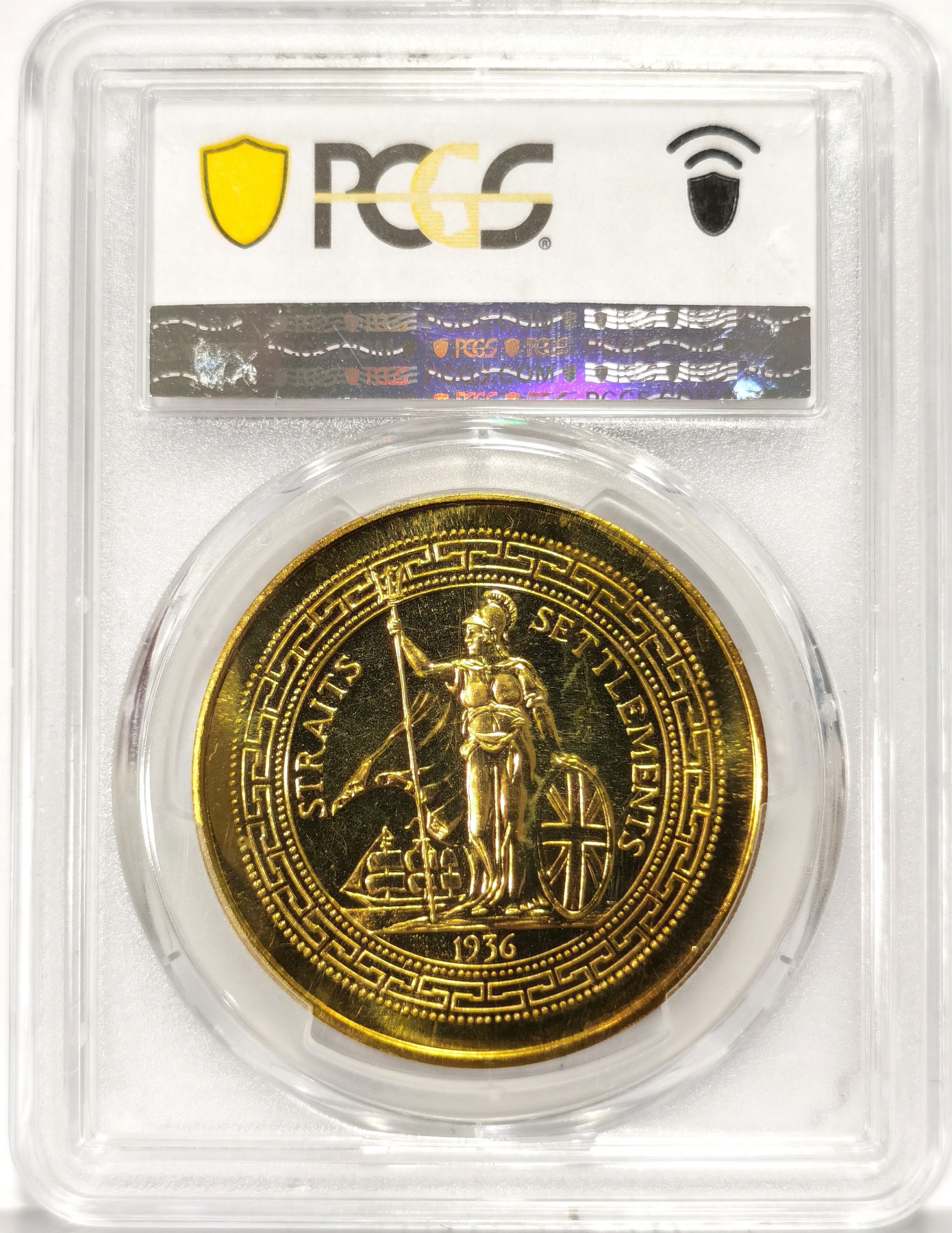 博洋堂世界钱币拍卖第066期（全场包邮） PCGS PR65 海峡殖民地1936年爱德华八世臆想版纪念章（后铸）