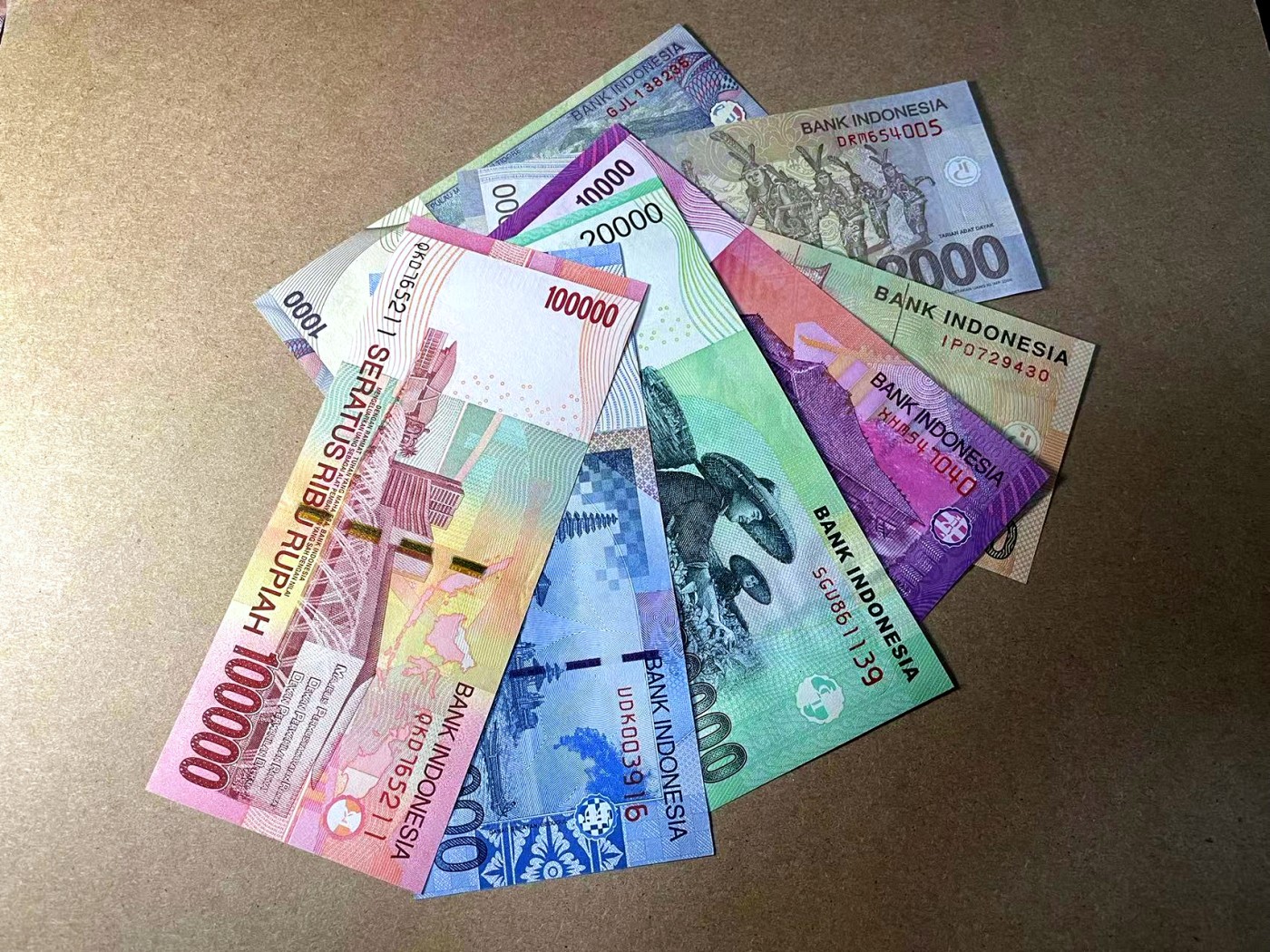 【Blue Auction】✨世界纸币精拍第438期【精】 【一组7张】印尼 1000-10万卢比 全新UNC