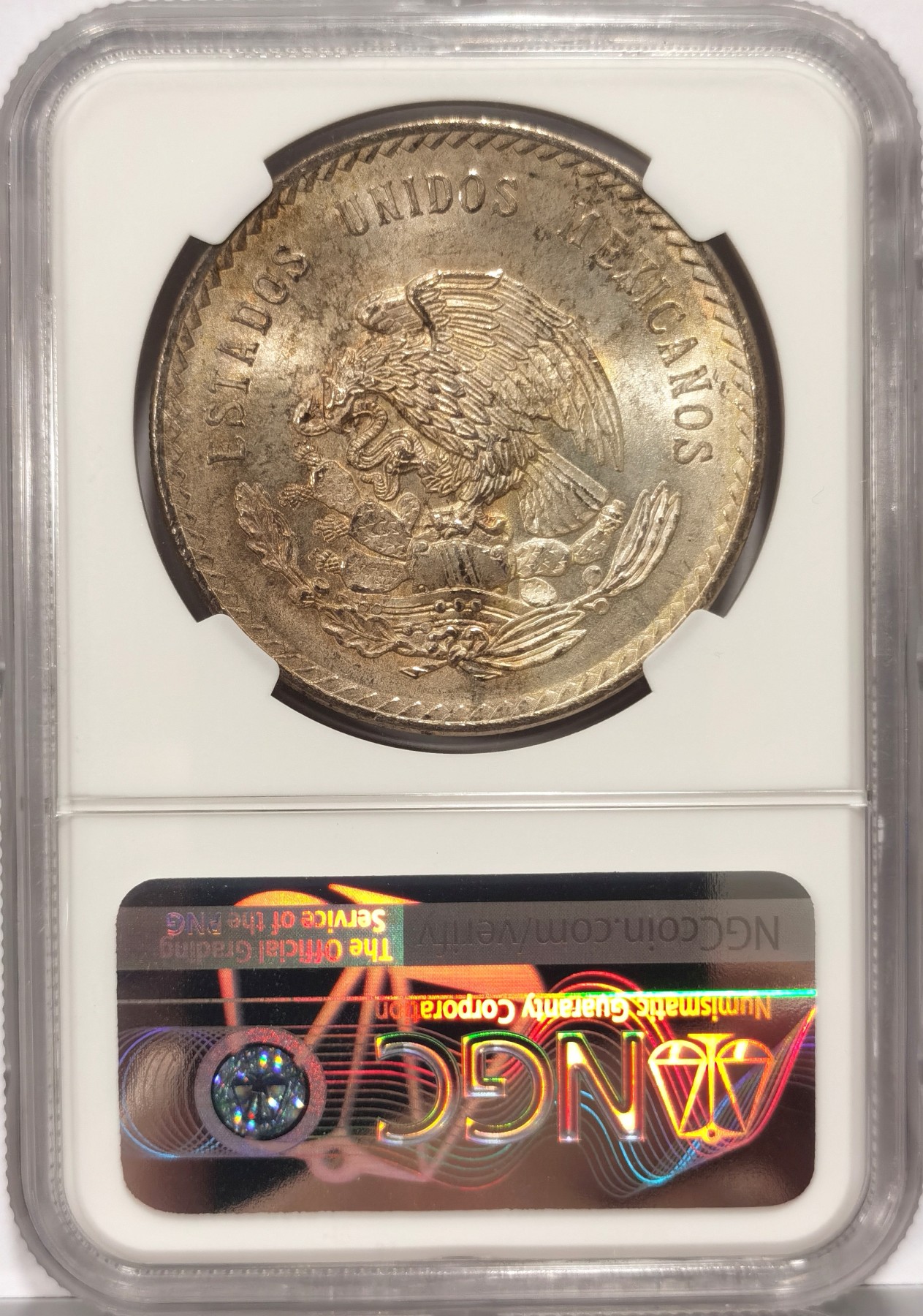 博洋堂世界钱币拍卖第066期（全场包邮） NGC MS64 墨西哥1948年玛雅人5比索大银币