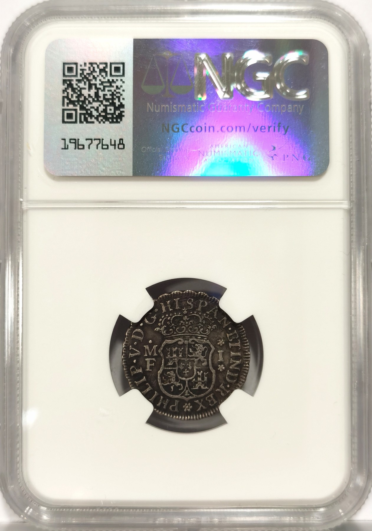 博洋堂世界钱币拍卖第066期（全场包邮） NGC XF 西属墨西哥1735年MO MF地球双柱1R，早期年份，1里亚尔面值少见