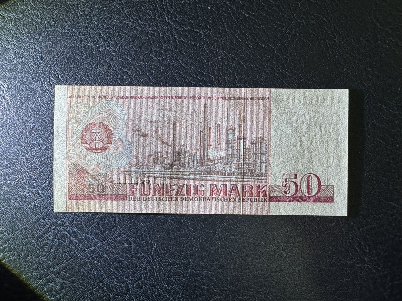 收藏联盟Quantum Auction 第327期拍卖  民主德国1971年50马克 品相UNC- 号码无3457朦胧号