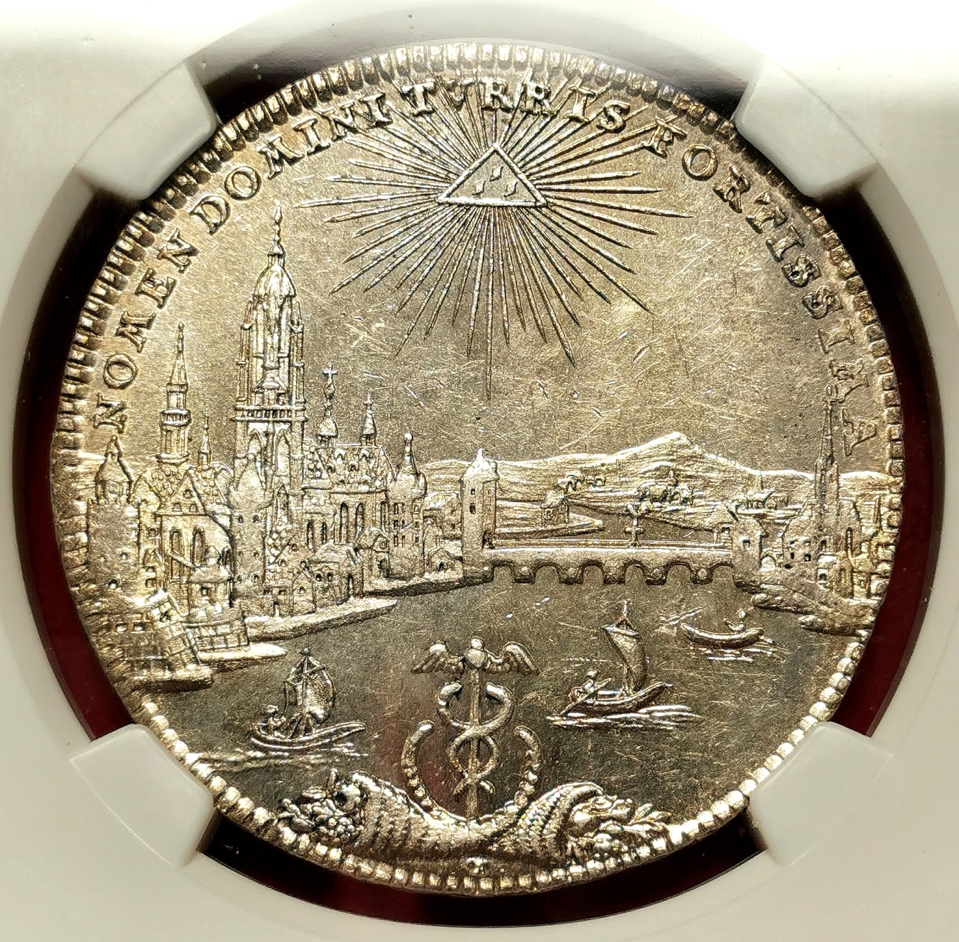 凡希社世界钱币微拍第二百六十一期（龙年开运场） 荐！1772法兰克福城市景观泰勒大银NGC-MS63 银光充沛藏家品质！