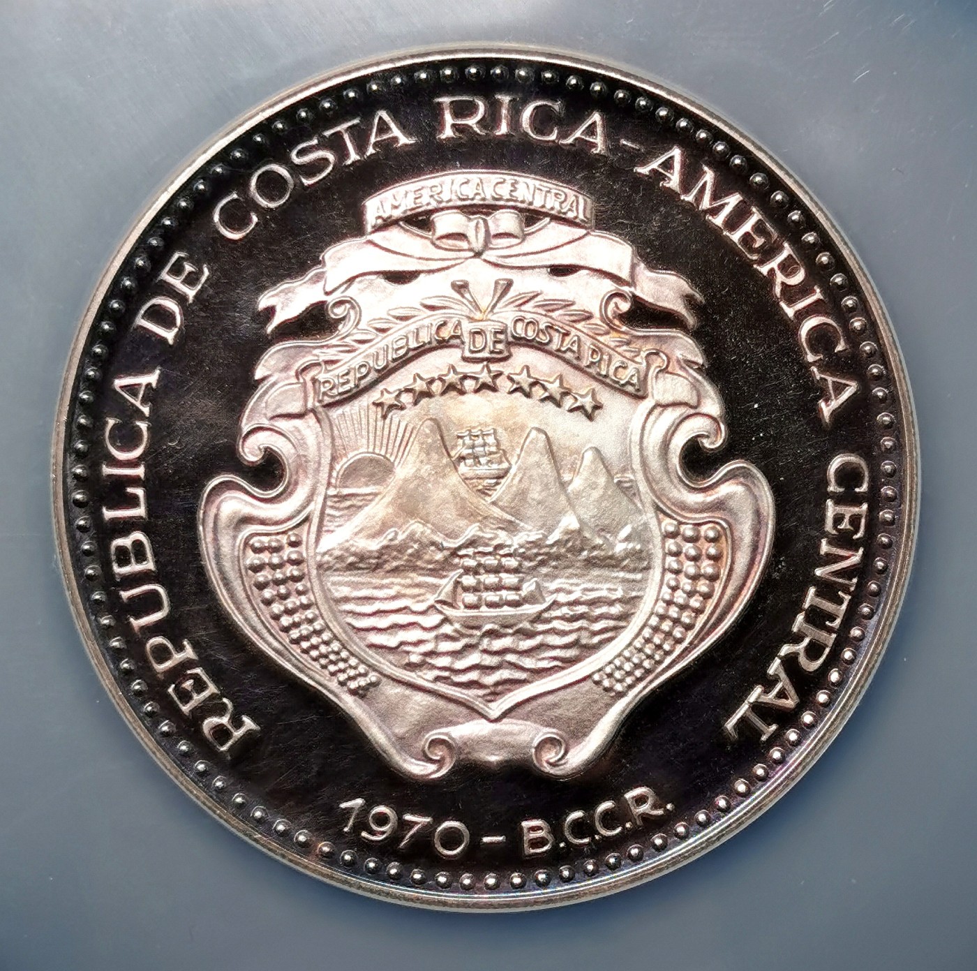 凡希社世界钱币微拍第二百六十一期（龙年开运场） 1970哥斯达黎加母与子20Col大银精铸NGC-PF65UC 大热品种！