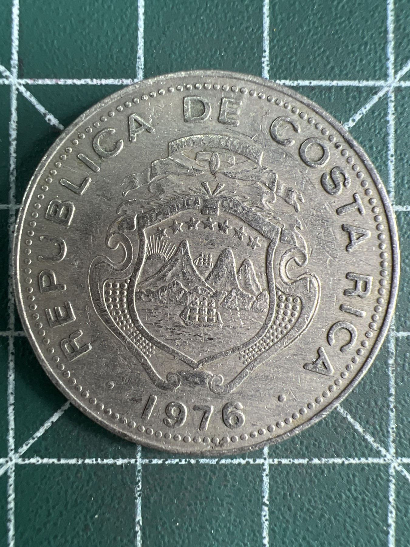 第539期  硬币专场 （无押金，捡漏，全场50包邮，偏远地区除外，接收代拍业务） 哥斯达黎加1克朗 1976年