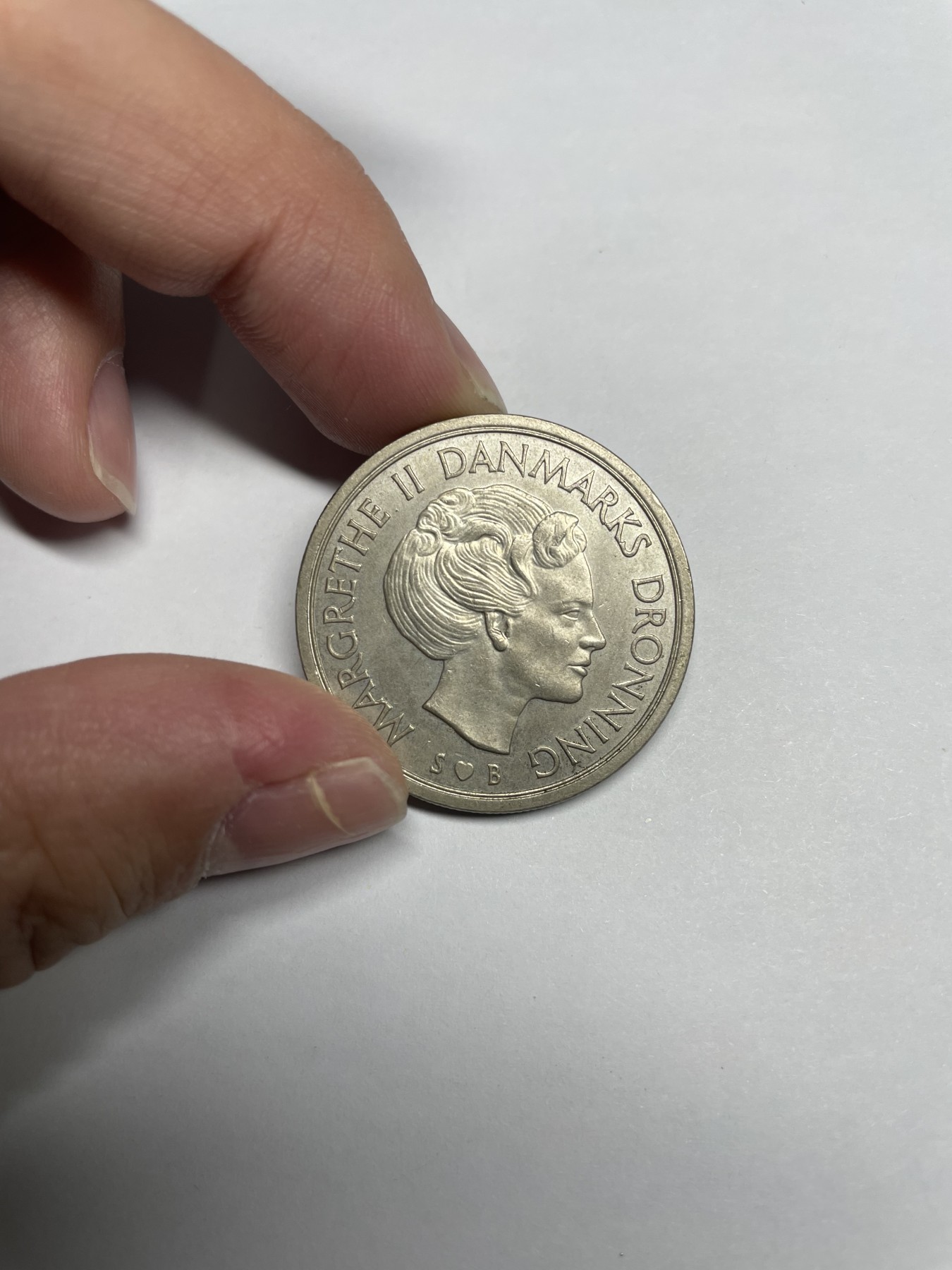 集古藏今回流外币2024年第一场 1976年丹麦女王玛格丽特二世5克朗