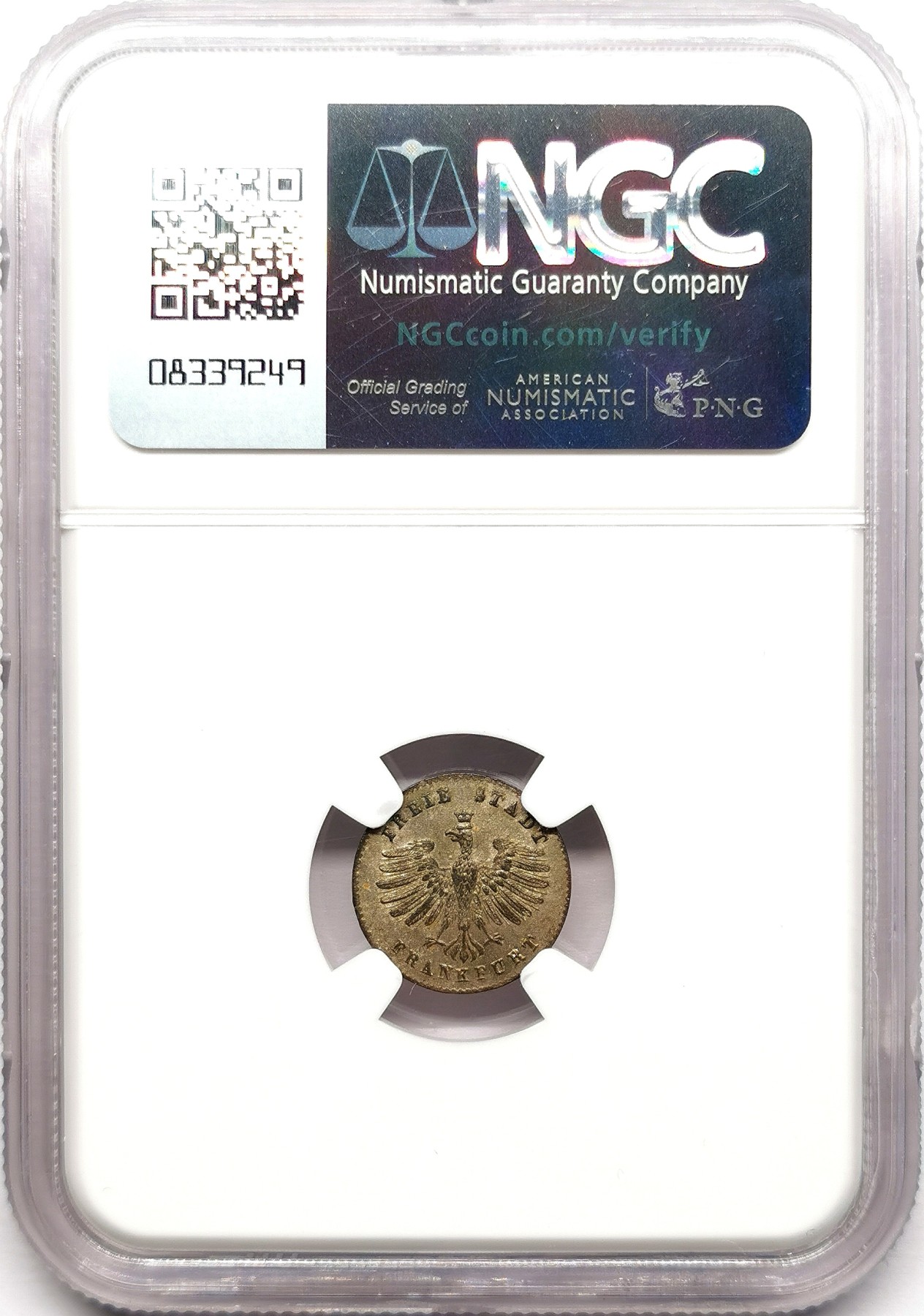 凡希社世界钱币微拍第二百六十一期（龙年开运场） 1839法兰克福城市景观克鲁泽银币NGC-MS63