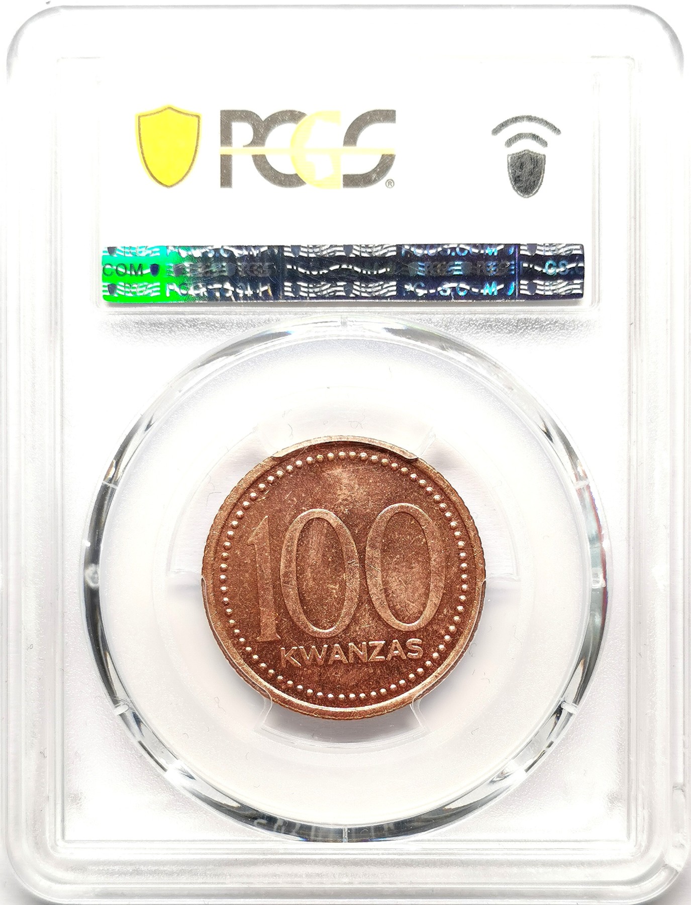 凡希社世界钱币微拍第二百六十一期（龙年开运场） 1991安哥拉独立100宽扎纪念铜币PCGS-MS64