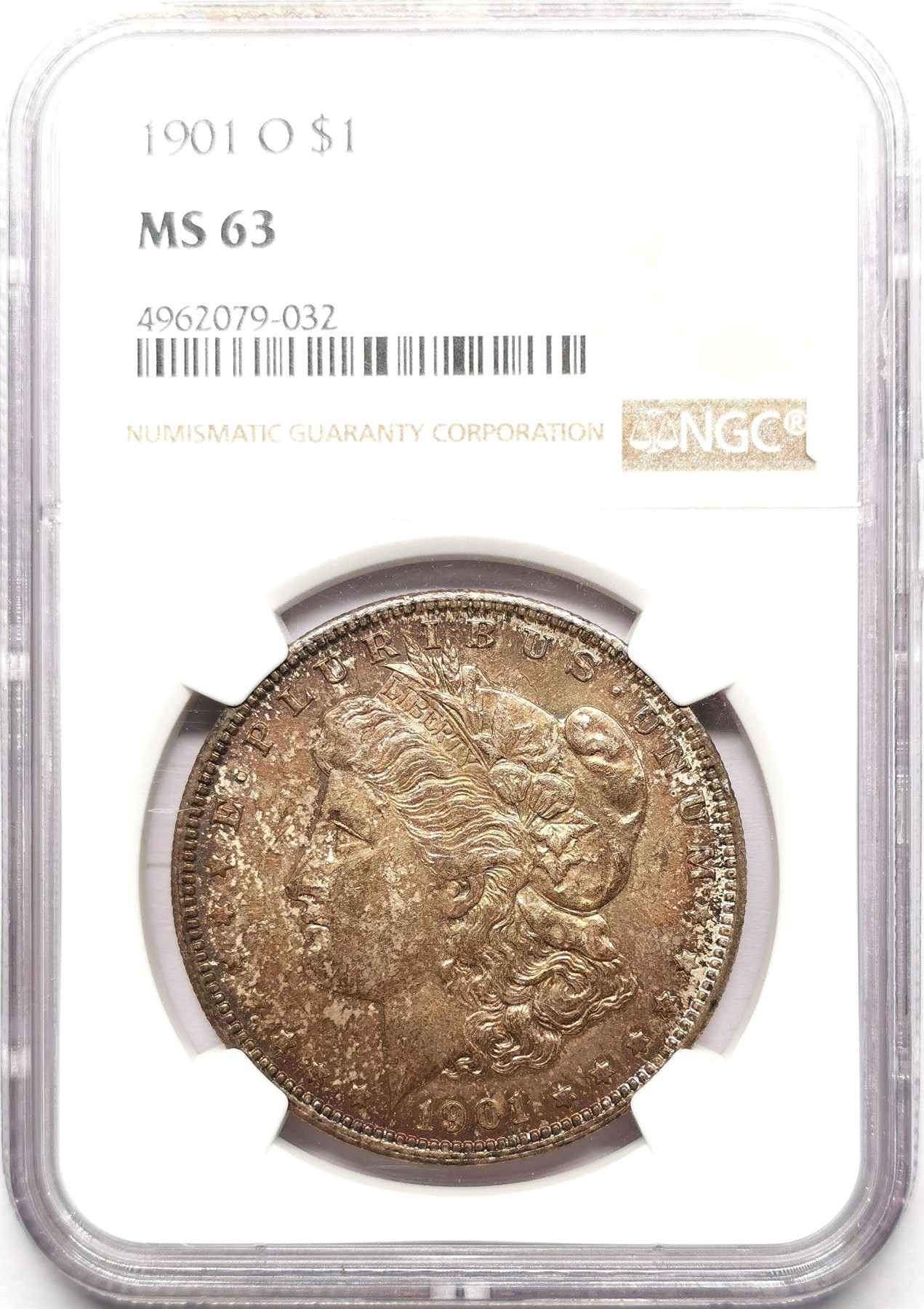 凡希社世界钱币微拍第二百六十一期（龙年开运场） 1901O美国摩根壹元NGC-MS63
