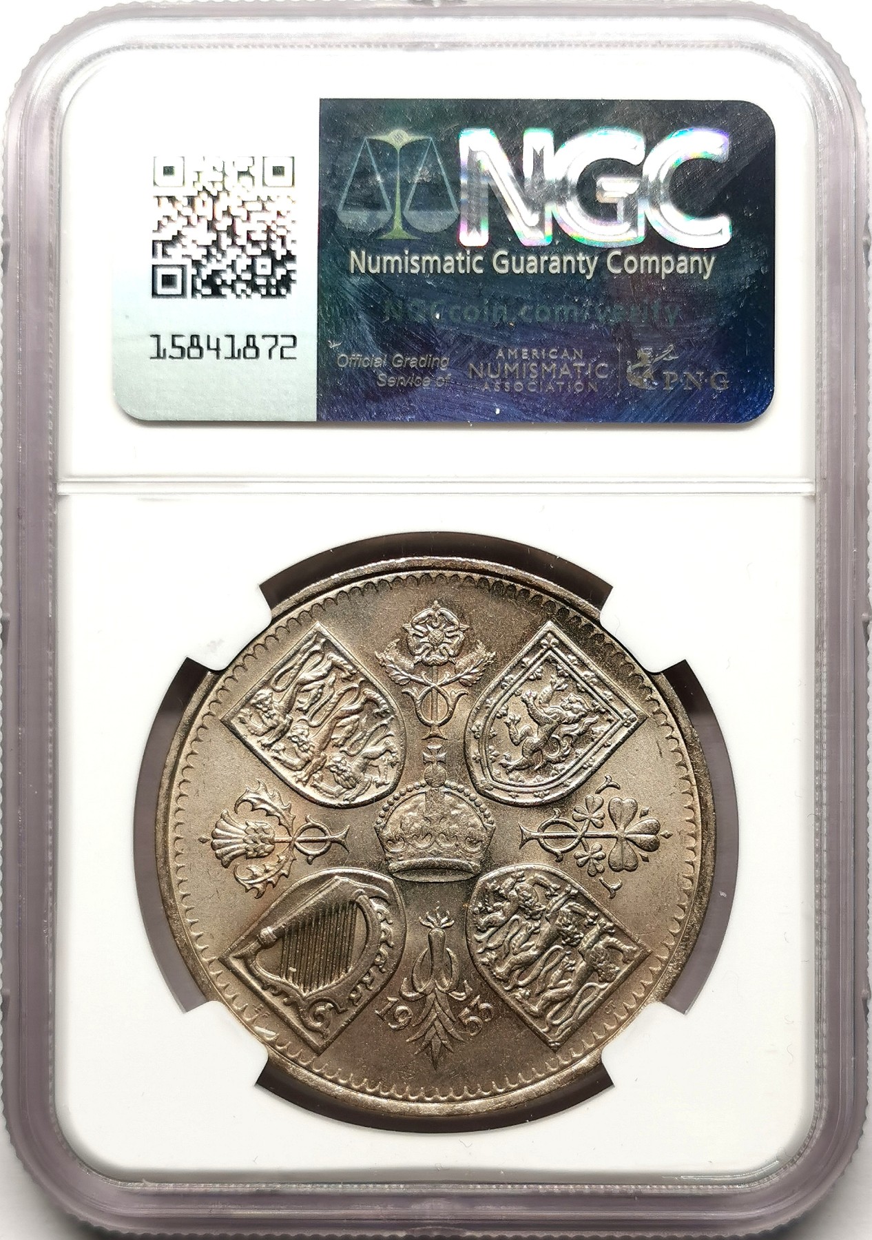 凡希社世界钱币微拍第二百六十一期（龙年开运场） 1953英国女王加冕纪念克朗NGC-MS64