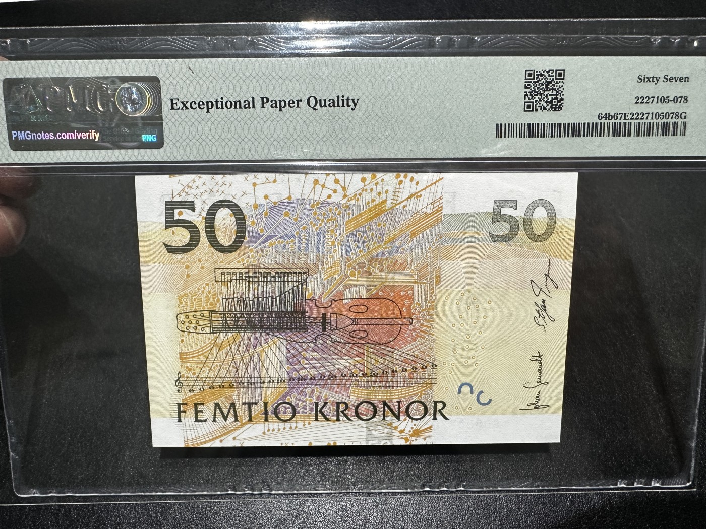 《外钞收藏家》第三百四十三期（评级场） 2008年瑞典50克朗 PMG67