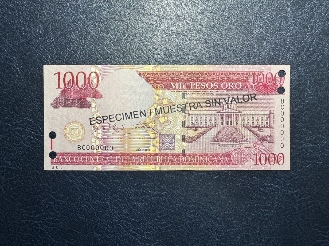 收藏联盟Quantum Auction 第327期拍卖  多米尼加2004年1000比索样票 品相全新UNC