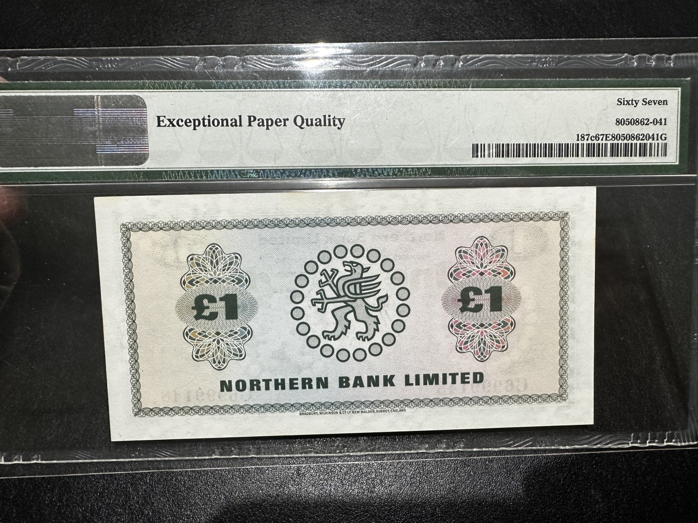 《外钞收藏家》第三百四十三期（评级场） 1978年北爱尔兰1镑 PMG67 BWC作品