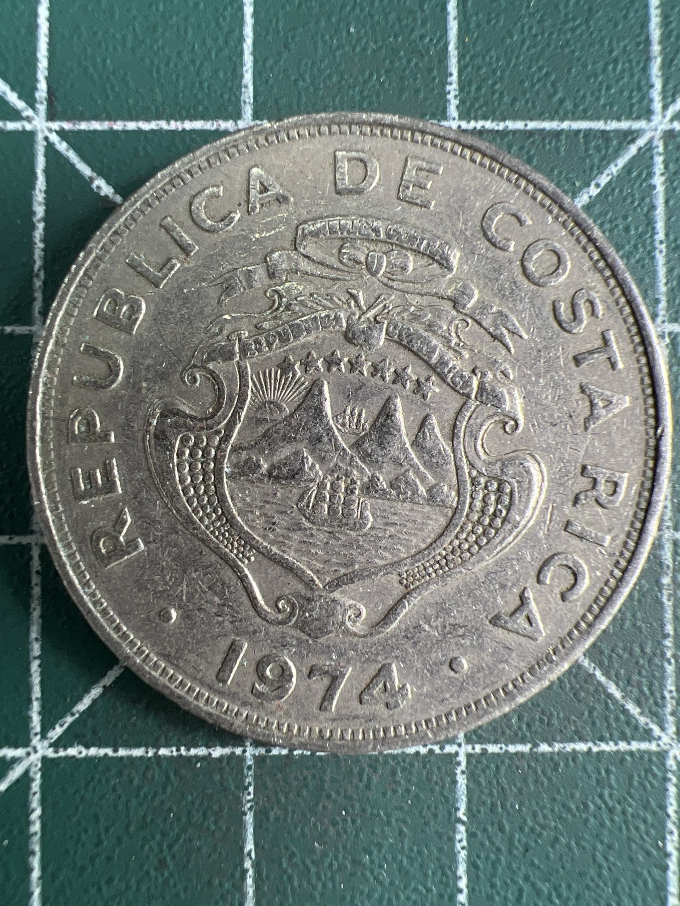 第539期  硬币专场 （无押金，捡漏，全场50包邮，偏远地区除外，接收代拍业务） 哥斯达黎加1克朗 1974年