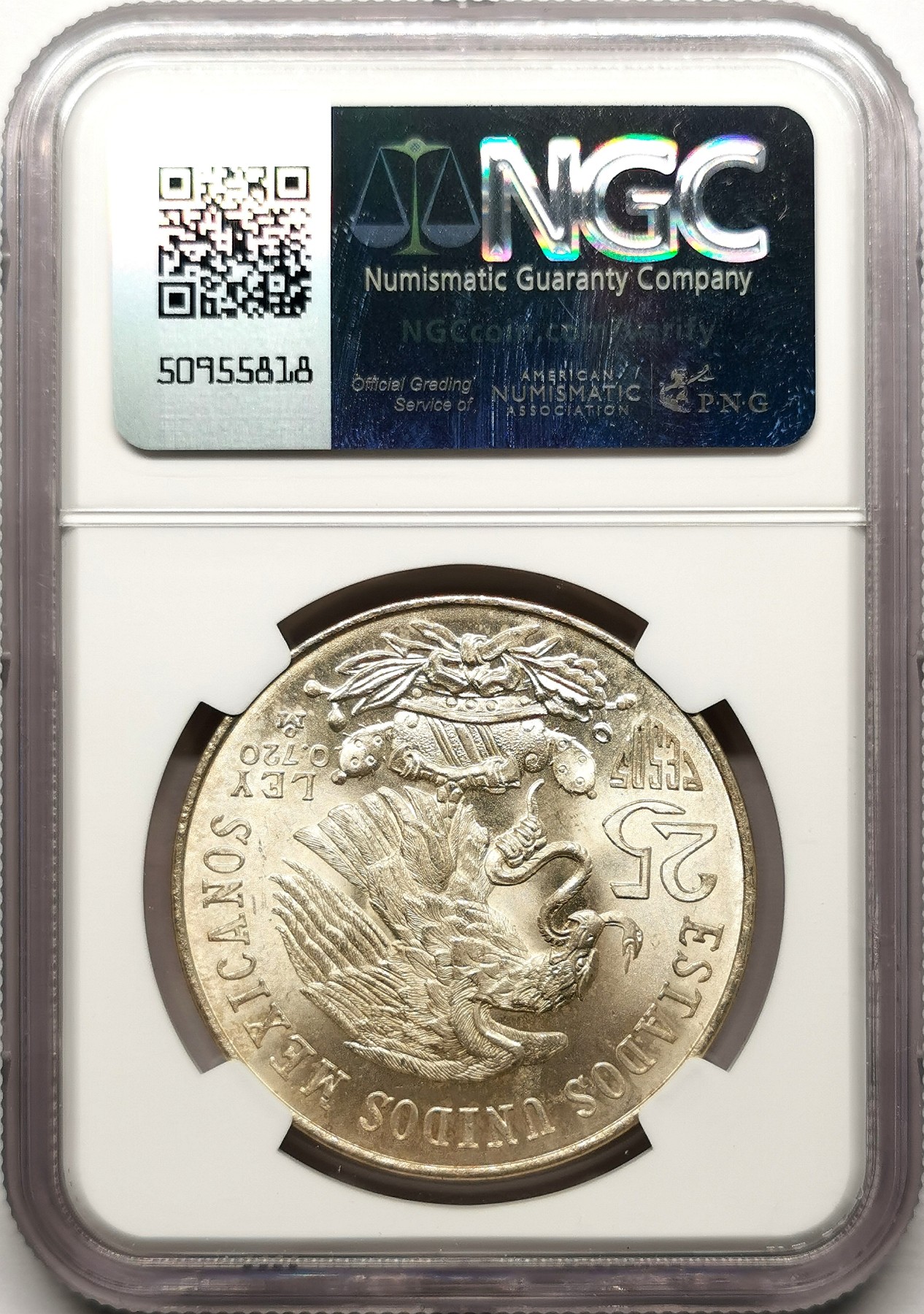 凡希社世界钱币微拍第二百六十一期（龙年开运场） 1968墨西哥奥运纪念25比索大银NGC-MS65