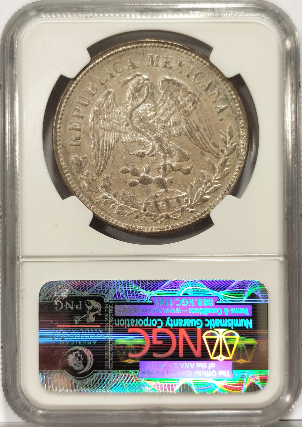 博洋堂世界钱币拍卖第066期（全场包邮） NGC MS62 墨西哥1904年MO AM版直边鹰洋，少见年份