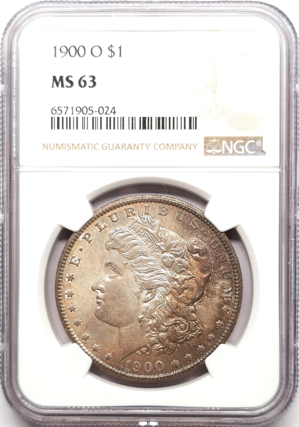 凡希社世界钱币微拍第二百六十一期（龙年开运场） 1900O美国摩根壹元NGC-MS63