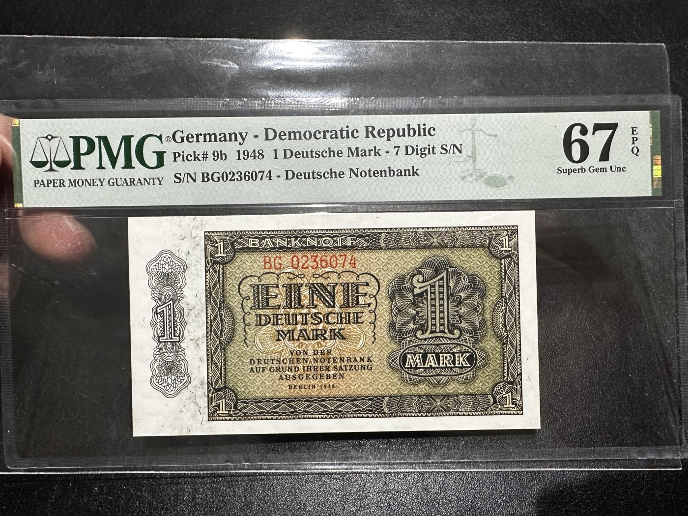 《外钞收藏家》第三百四十三期（评级场） 1948年德国1马克 PMG67