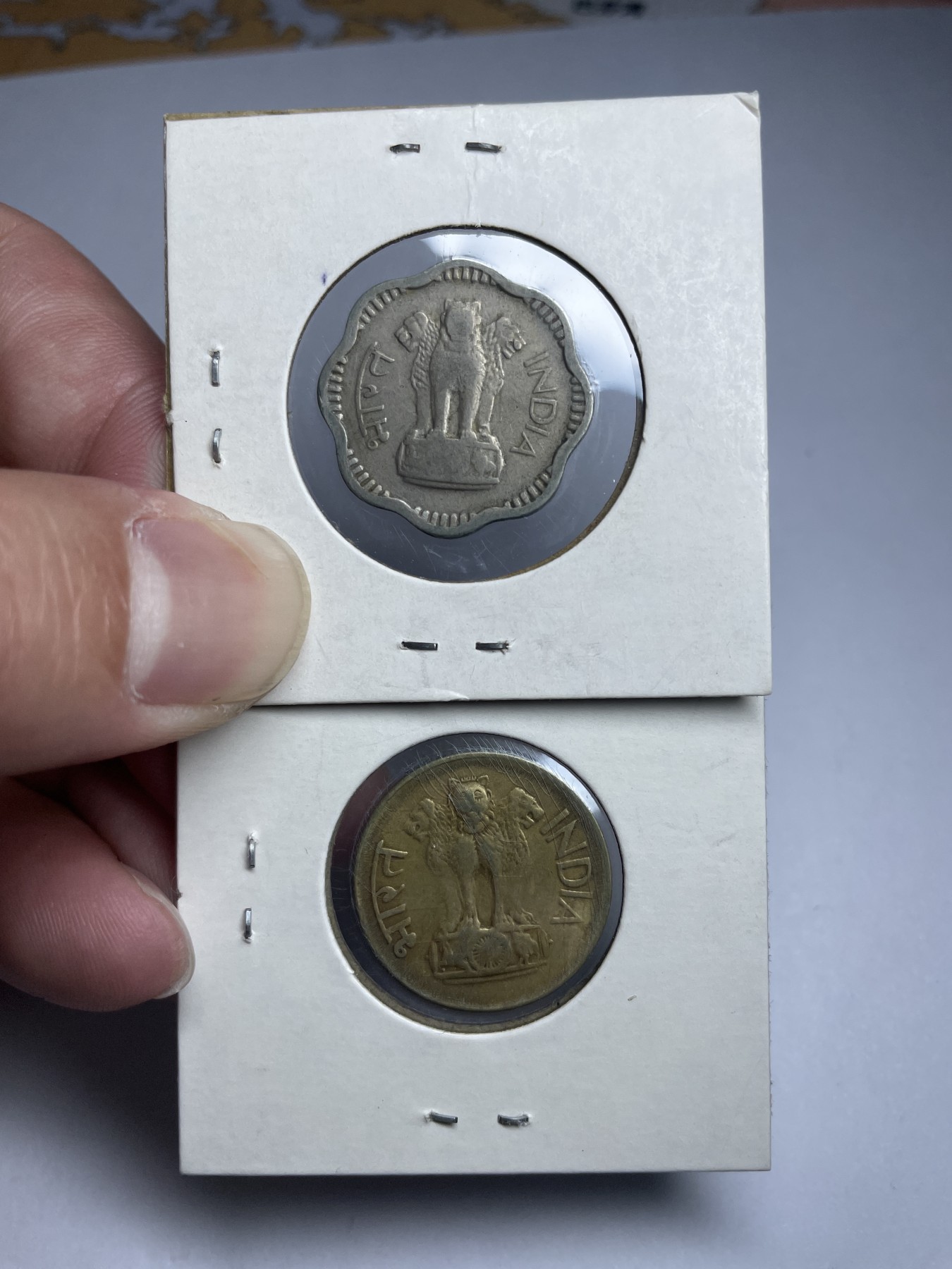 集古藏今回流外币2024年第一场 印度10、20派沙2枚