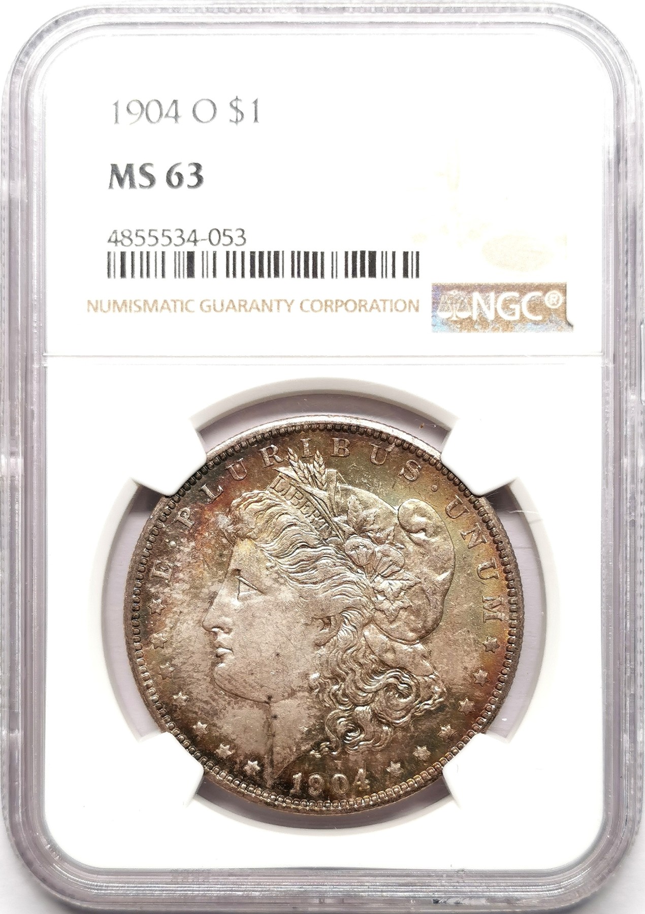 凡希社世界钱币微拍第二百六十一期（龙年开运场） 1904O美国摩根壹元NGC-MS63