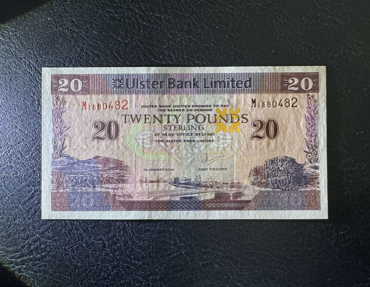 收藏联盟Quantum Auction 第327期拍卖  北爱尔兰阿斯特银行2014年20镑 品相全新UNC