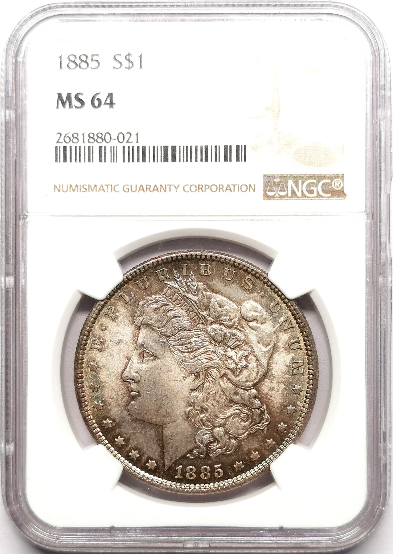 凡希社世界钱币微拍第二百六十一期（龙年开运场） 1885美国摩根壹元NGC-MS64