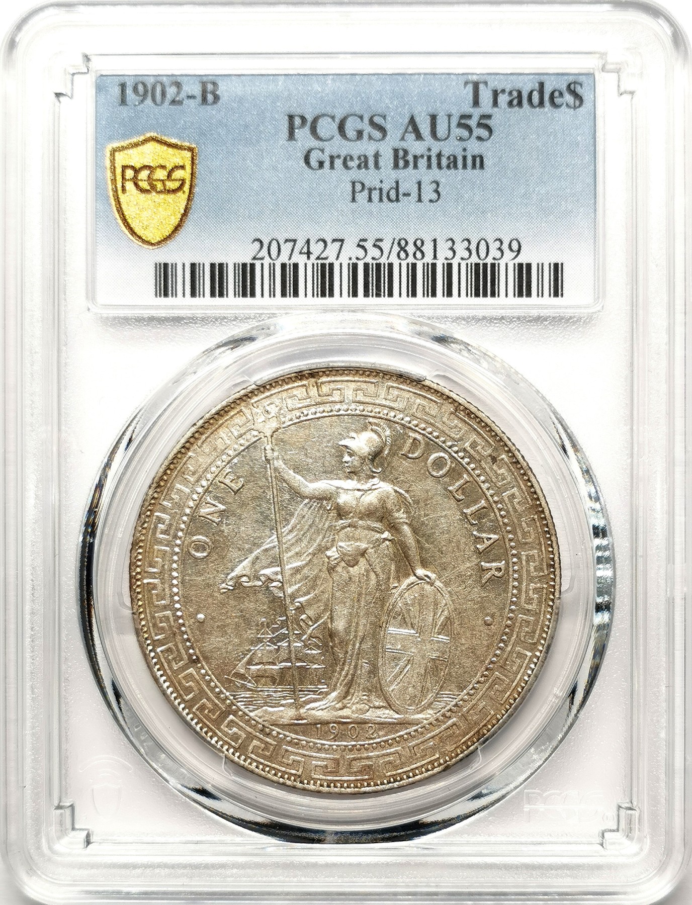 凡希社世界钱币微拍第二百六十一期（龙年开运场） 1902B站洋港光壹元PCGS-AU55