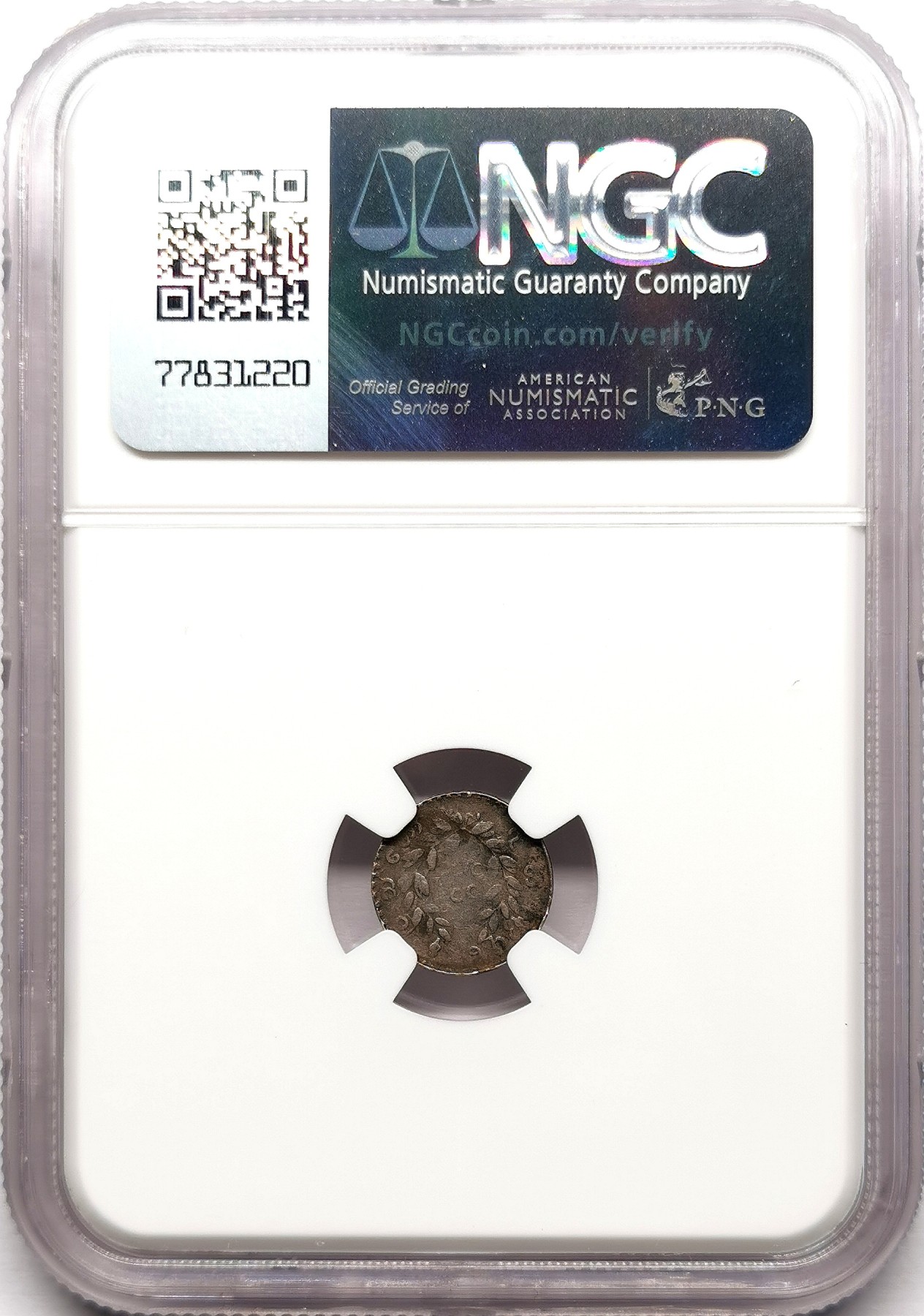 凡希社世界钱币微拍第二百六十一期（龙年开运场） 1852缅甸孔雀PE银币NGC-VF30