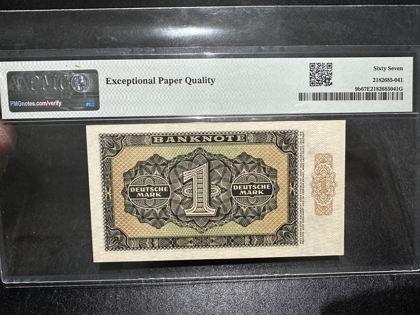 《外钞收藏家》第三百四十三期（评级场） 1948年德国1马克 PMG67