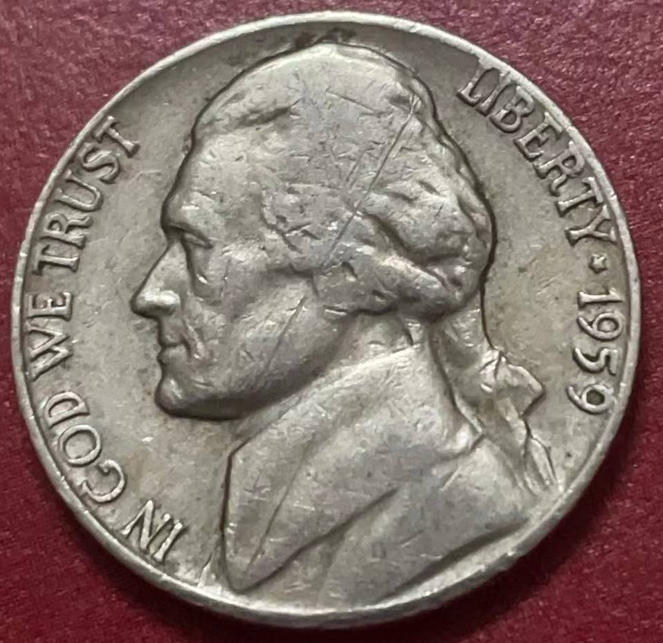 神仙姐姐散币好品专场第二十二期（无佣金满邮自动发出 1959 年美国五美分