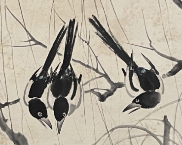 舒云轩知微见著文物局报备专场 徐悲鸿《喜鹊》尺寸：166*49 陕西文博库出（附库出清单）